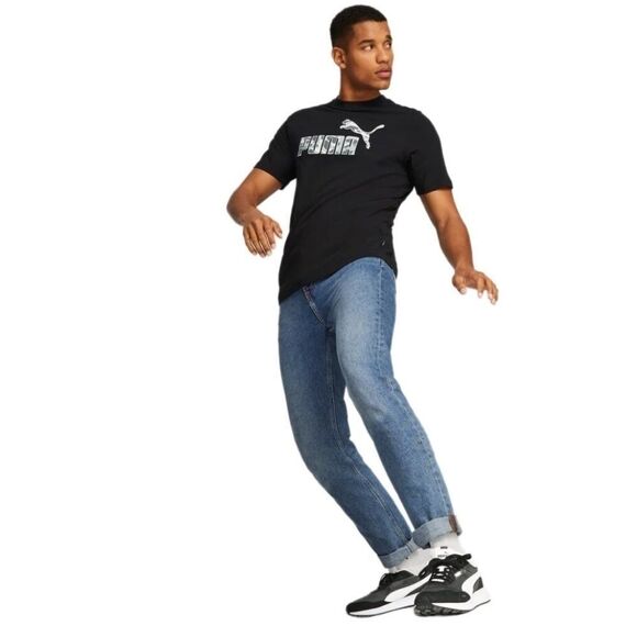 Puma Mens Grey Short Sleeve T Shirt Tee Casual Logo Graphic Crewneck - Picture 13 of 13